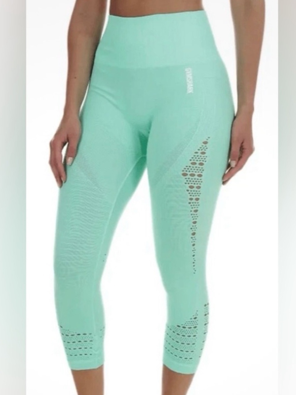 Gymshark Energy+ Seamless High-Waist capri Mint Green Performance Leggings